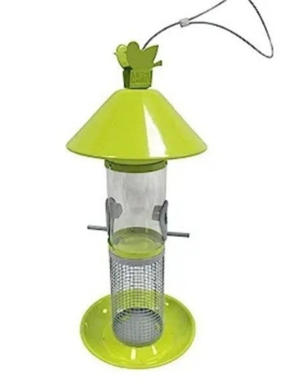 Bird Feeder, Drinker Metal Food Dispenser Outdoor Bird Feeder